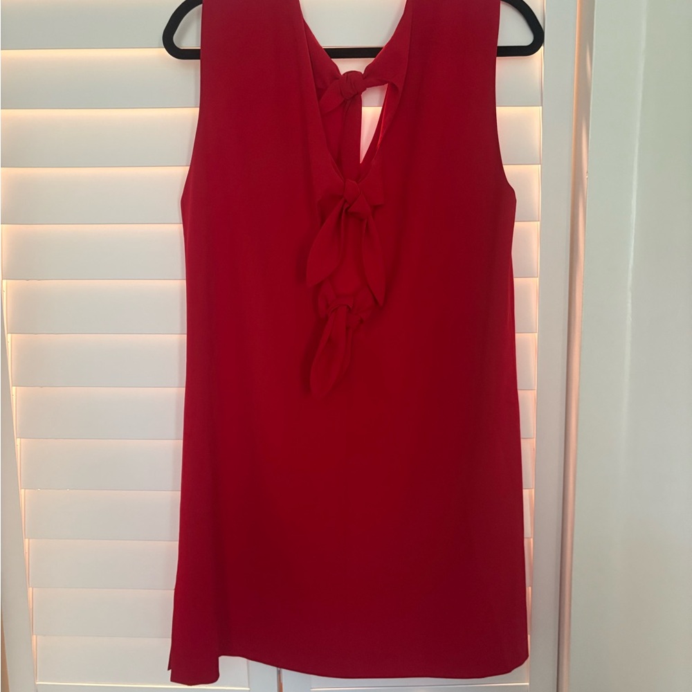 Alice + Olivia Vibrant Red Bow Dress